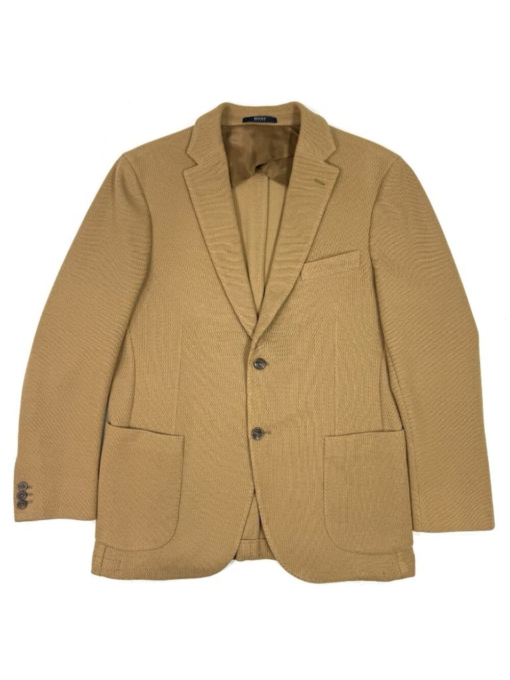 Boggi Milano B Jersey Knit Textured Wool Unstructured Blazer EU 50 US 40 Jacket